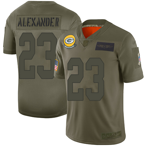 Green Bay Packers Limited Camo Men #23 Alexander Jaire Jersey Nike NFL 2019 Salute to Service